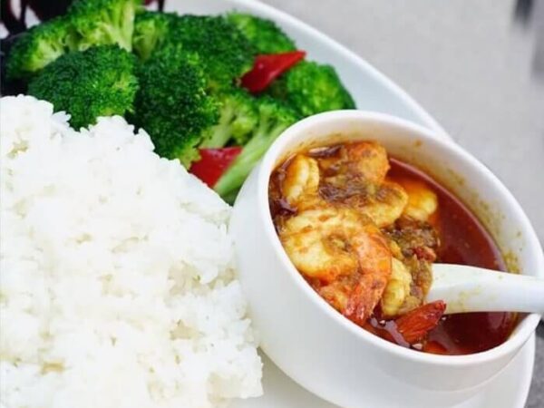 咖啡弄 緬甸咖哩鳳尾蝦飯