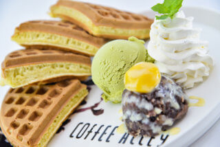 紅豆抹茶冰淇淋鬆餅